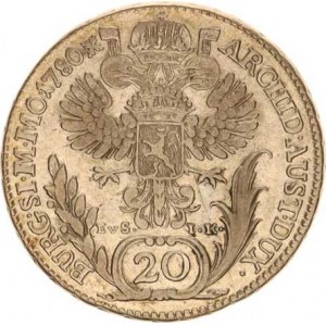 Marie Terezie (1740-1780), 20 kr. 1780 EvS-IK, Praha