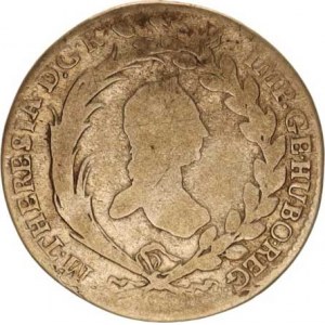 Marie Terezie (1740-1780), 10 kr. 1765 b.zn., Praha MKČ - mezi krky orlů křížek R