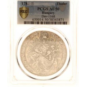 Josef II. (1780-1790), Tolar konvenční 1782 B - Madona balení PCGS AU50