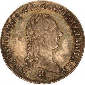Josef II. (1780-1790), 1/4 Tolar křížový 1788 H 7,299 g, mír. just., tém.