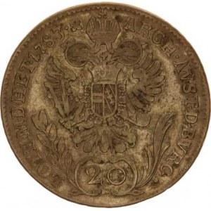 Josef II. (1780-1790), 20 kr. 1783 G RR Nov. 34a (T.C.)