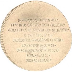 Leopold II. (1790-1792), Malý žeton ke korunovaci na římského krále 9.10.1790 ve Frankfur
