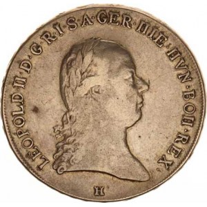 Leopold II. (1790-1792), Tolar křížový 1791 H, Günzburg, tém.