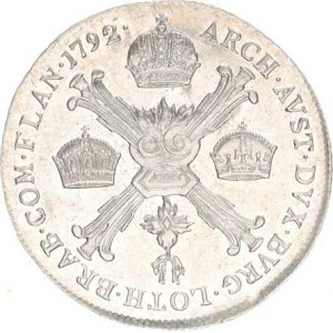 Leopold II. (1790-1792), 1/4 Tolar křížový 1792 A, tém.