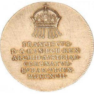 František I. (1792-1835), Velký žeton na uherskou korunovaci 6.6.1792 v Budapešti