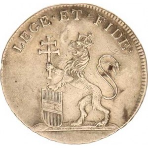 František I. (1792-1835), Malý žeton na českou korunovaci Praha 9.8.1792 Ag 20 mm