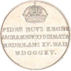 František I. (1792-1835), Velký žeton na holdování v Miláně 15.5. 1815, Pod lombardskou ko