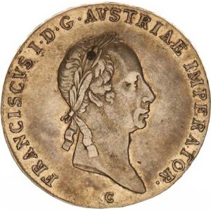 František I. (1792-1835), 1/2 Tolar 1827 C RR 13,994 g, dr. just.