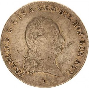 František I. (1792-1835), 1/4 Tolar křížový 1795 B - var. malá zn. mincovny, just. v rv.