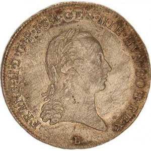 František I. (1792-1835), 1/4 Tolar křížový 1797 B, jemně just.