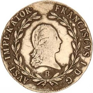 František I. (1792-1835), 20 kr. 1809 B, just., patina
