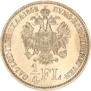 František Josef I.(1848-1918), 1/4 Zlatník 1862 B