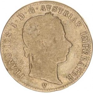 František Josef I.(1848-1918), 1/4 Zlatník 1863 V RR 5,179 g, otřelý portrét, hr.