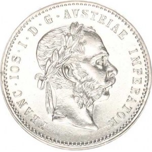 František Josef I.(1848-1918), 1/4 Zlatník 1873 RR, jemná rys. ražbou