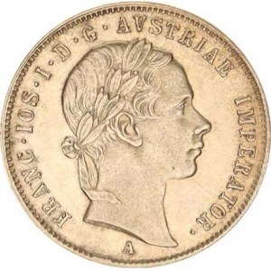 František Josef I.(1848-1918), 20 kr. 1852 A - hlava vpravo, nep. rys. v av.