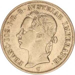 František Josef I.(1848-1918), 20 kr. 1852 C - hlava vlevo RR 6,602 g