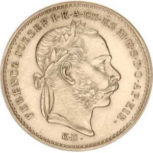 František Josef I.(1848-1918), 20 kr. 1870 KB R excelentní stav, tém. Proof