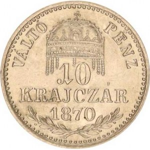 František Josef I.(1848-1918), 10 kr. 1870 KB R