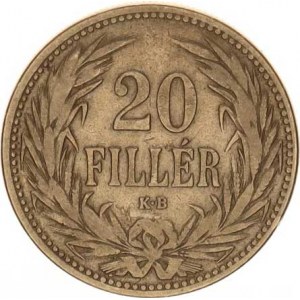 František Josef I.(1848-1918), 20 Fillér 1892 KB