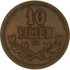 František Josef I.(1848-1918), 10 Fillér 1915 KB - bronzový odražek RR 2,753 g, tém.