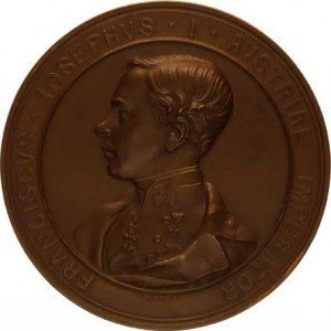 Medaile Františka Josefa I.(1848-1918), F.J.I., poprsí zleva, mladý portrét / DE SARDIS AD NOVARAM