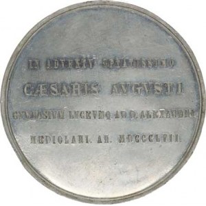 Medaile Františka Josefa I.(1848-1918), F.J.I., poprsí zprava, jako Caesar, opis / Čtyřřádk. latins