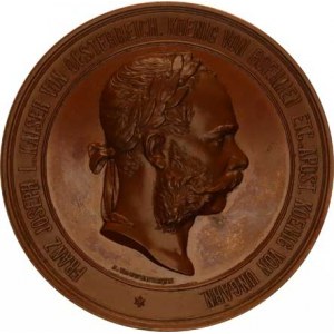 Medaile Františka Josefa I.(1848-1918), F.J.I., hlava zprava / Světová výstava ve Vídni 1873 DEM