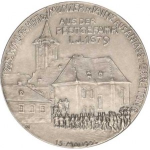 Medaile Františka Josefa I.(1848-1918), F.J.I. a Leopold I. dvojportrét zprava / 225. pouť zaměst.m