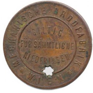 Rakousko, Nouzová platidla, Vídeň - 1 KILO Mechanische Brodfabrik, známka platná pro všechn