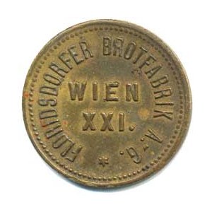 Rakousko, Nouzová platidla, Vídeň - Floridsdorfer Brotfabrik, Herzbrot (známka na chleba)