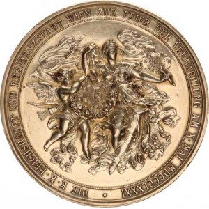 Medaile Rakousko - Uhersko, Rudolf a Stefanie, dvojportrét zprava, sign.:SCHARFF /#Ag