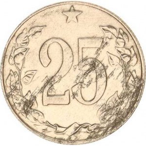 Údobí let 1953-1993, 25 hal. 1954 R, vada stř. v ploše