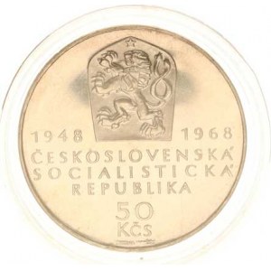 Údobí let 1953-1993, 50 Kčs 1968 - 50.výr.republiky etue s papírovou plombou