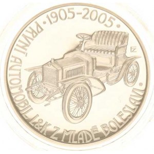 Česká republika (1993-), 200 Kč 2005 - automobil Laurin a Klement orig.etue, kap