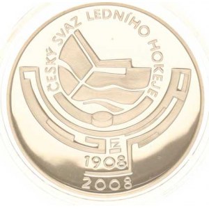 Česká republika (1993-), 200 Kč 2008 - Český svaz ledního hokeje orig. etue, kapsle