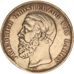 Baden, Friedrich I. (1852-56-1907), 5 Mark 1900 G KM 268