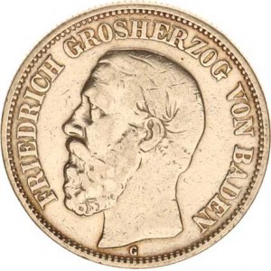 Baden, Friedrich I. (1852-56-1907), 2 Mark 1876 G R KM 265