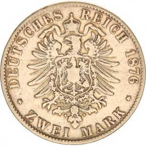 Baden, Friedrich I. (1852-56-1907), 2 Mark 1876 G R KM 265