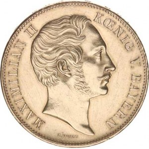 Bavorsko, Maximilian II. (1848-1864), 2 Tolar (3-1/2 Gulden) 1856 - dva gryfové nesoucí erb KM 837