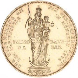 Bavorsko, Maximilian II. (1848-1864), 2 Gulden 1855 - Obnovení Mariánského sloupu v Mnichově R