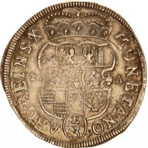 Brandenburg, Friedrich Wilhelm (1640-1688), 2/3 tolaru (Gulden) 1675 IA KM 447; Dav. 267 R