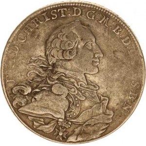 Brandenburg - Bayreuth, Fried.Christian (1763-1769), Tolar 1766 B/ES KM 252 27,899 g, mír. nedor. o