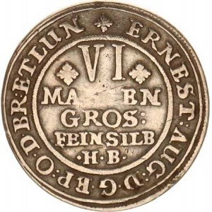 Brunsw-Luneb-Calenb, Ernst August (1679-1698), VI Mariengroschen 1689 HB, kůň KM 334