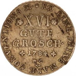 Brunswick - Wolfenbüttel, Karl Wilhelm Ferdinand (1780-1806), XVI Gute Groschen 1784 MC - I. typ KM