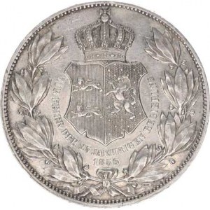 Brunswick - Wolfenbüttel, Wilhelm (1831-1884), 2 Tolar 1856 B - 25. výr. vlády KM 1149 (raženo 1745