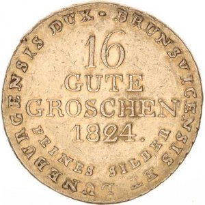 Hannover, Georg IV. (1820-1830), 16 Gute Groschen 1824 KM 138, dr. rys.