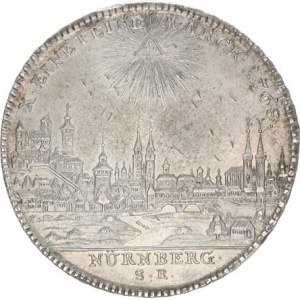 Norimberk - město, Tolar 1768 SR - s tit. Josefa II., pohled na město / orlice
