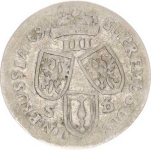 Prusko, Friedrich III. (1688-1713), 3 Groscher 1696 SD, Königsber-Dannies KM 602