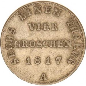 Prusko, Friedrich Wilhelm III.(1797-1840), 4 Groschen 1817 A Cr.106 KM 394,1 R