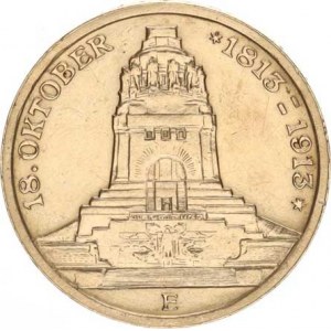 Sasko, Friedrich August III. (1904-1918), 3 Mark 1913 E - památník Lipsko Y. 200; KM 1275